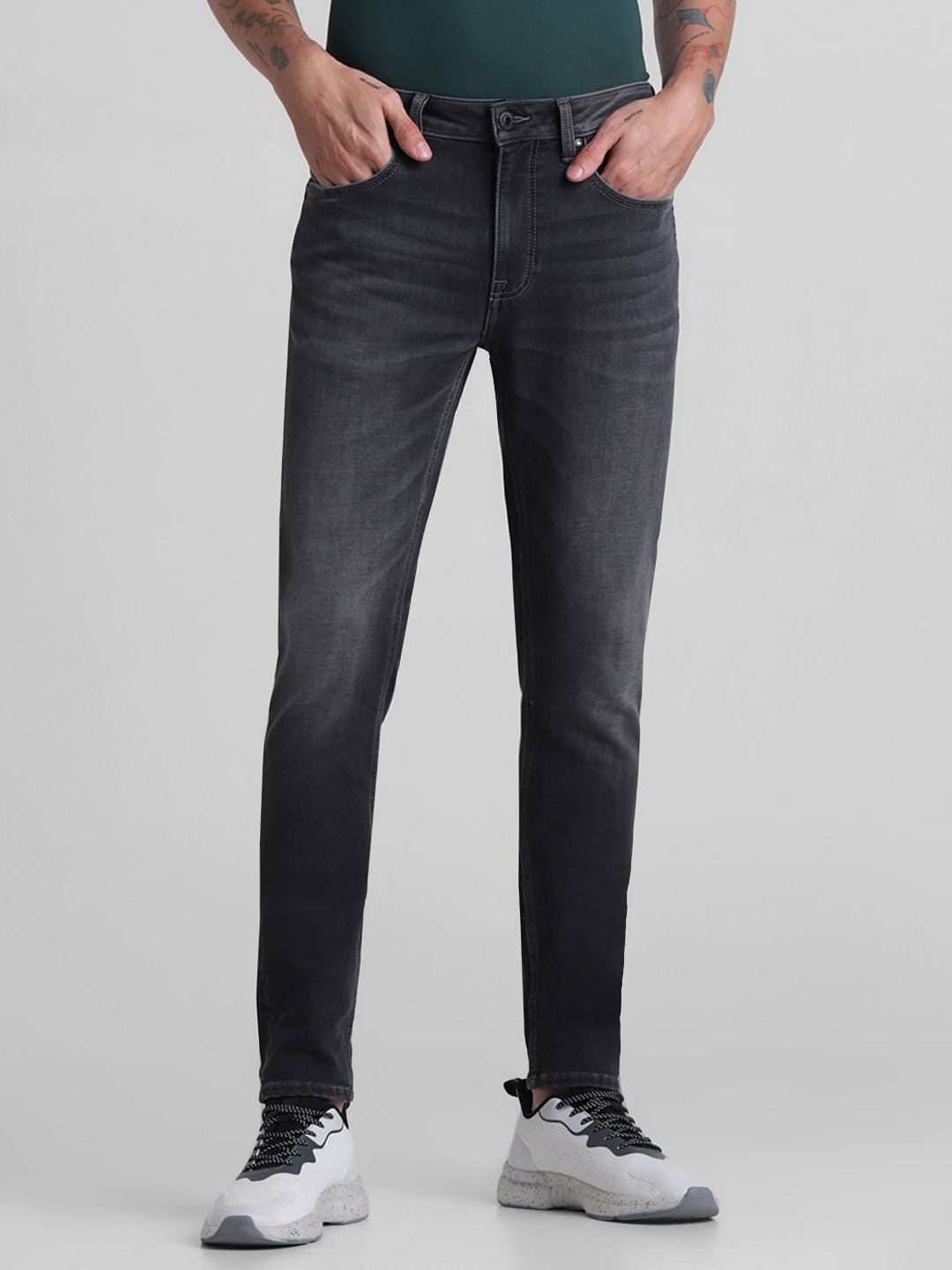 Black Low Rise Liam Knit Skinny Jeans - 28/30