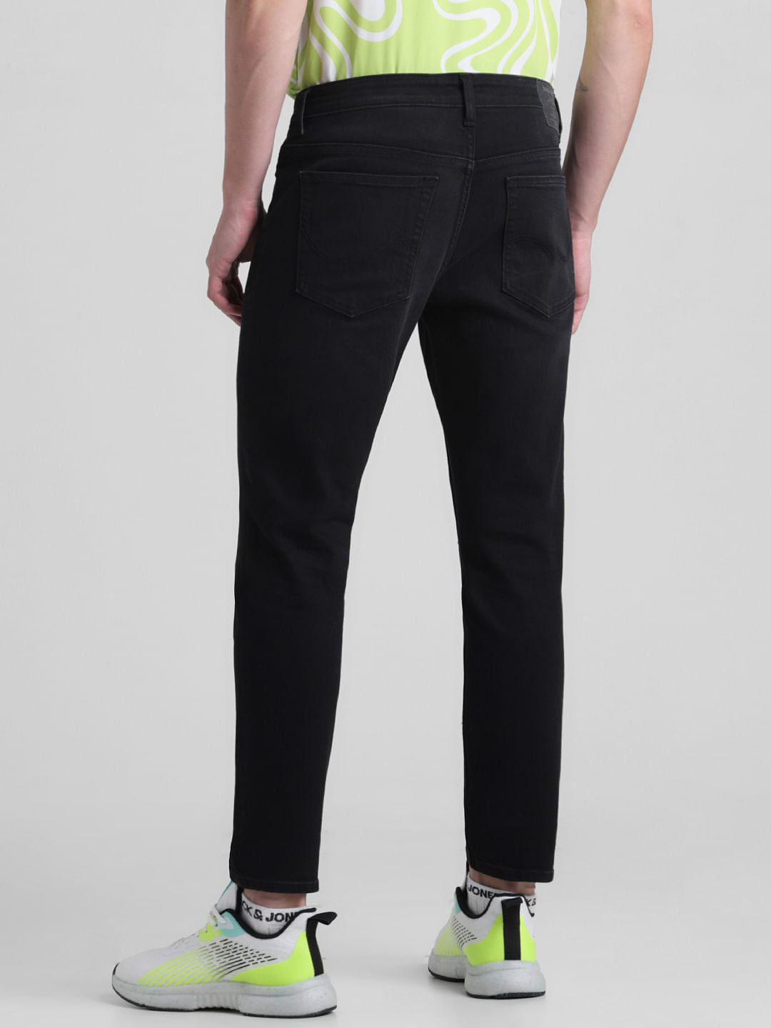 Black Mid Rise Brak Slim Jeans