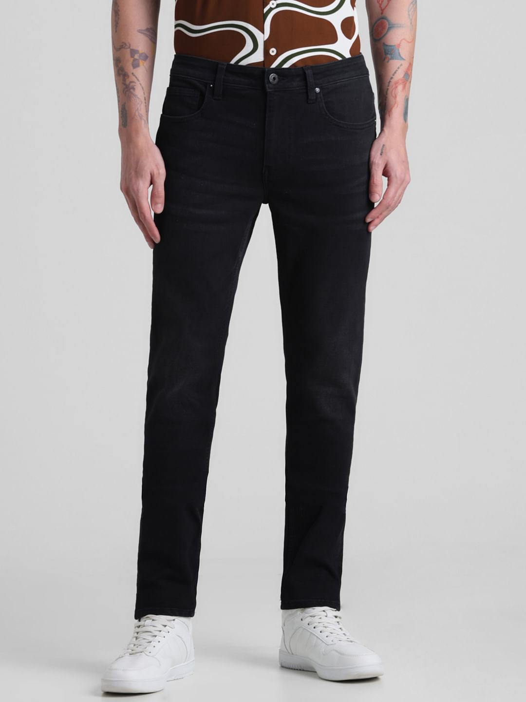 Black Low Rise Liam Skinny Jeans - 28/30