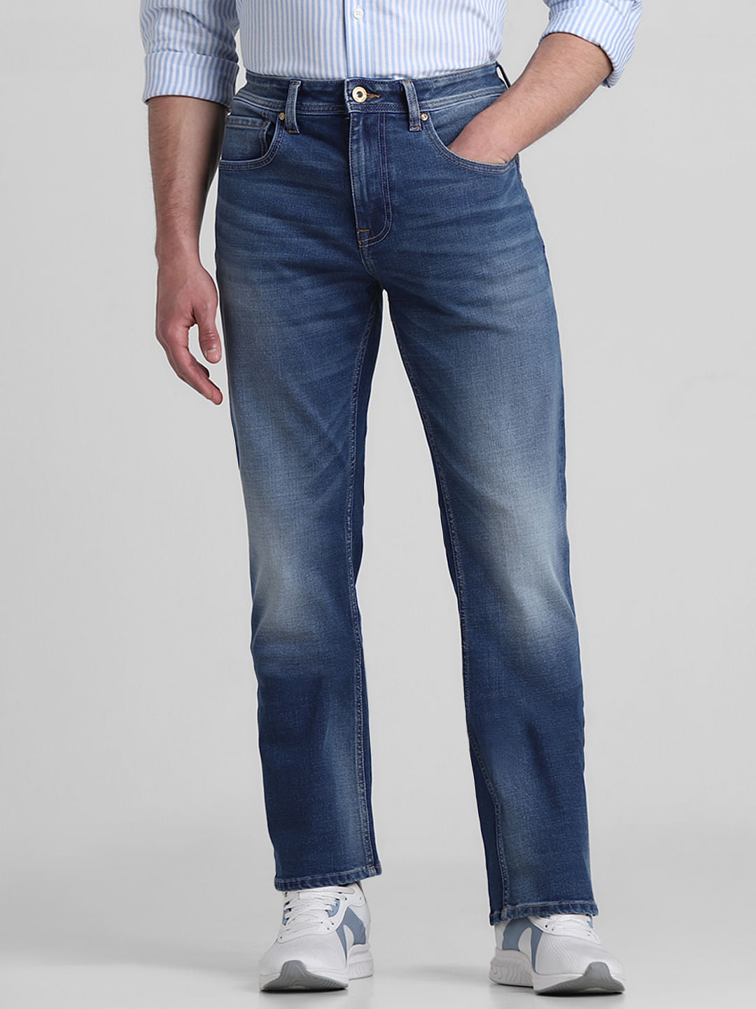 Blue High Rise Ray Bootcut Fit Jeans