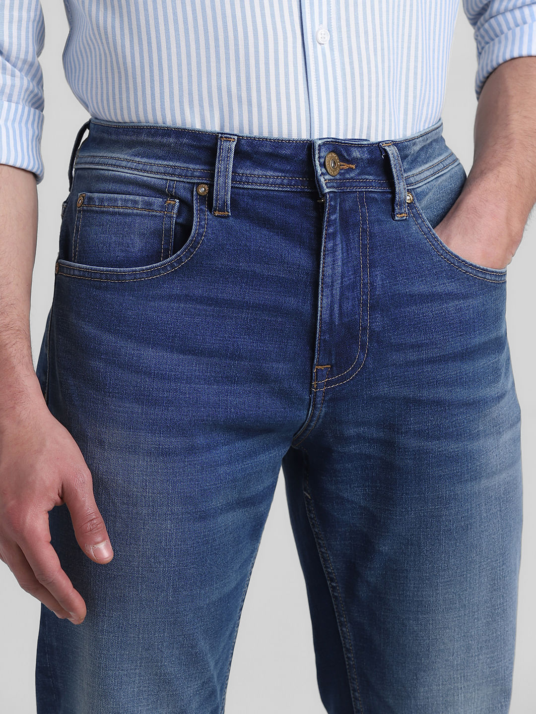 Blue High Rise Ray Bootcut Fit Jeans