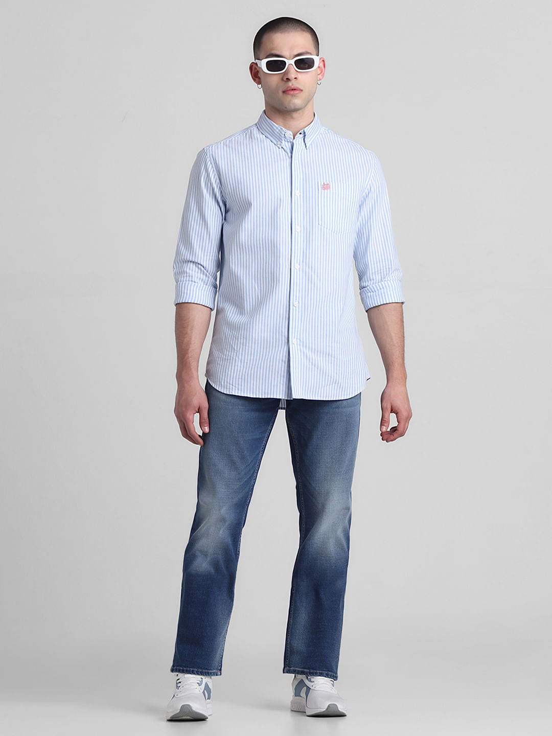 Blue High Rise Ray Bootcut Fit Jeans