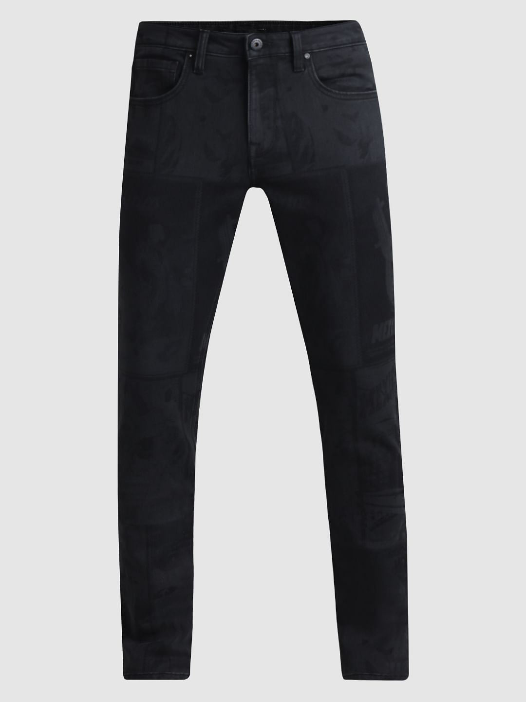 Black Low Rise Glenn Slim Fit Jeans