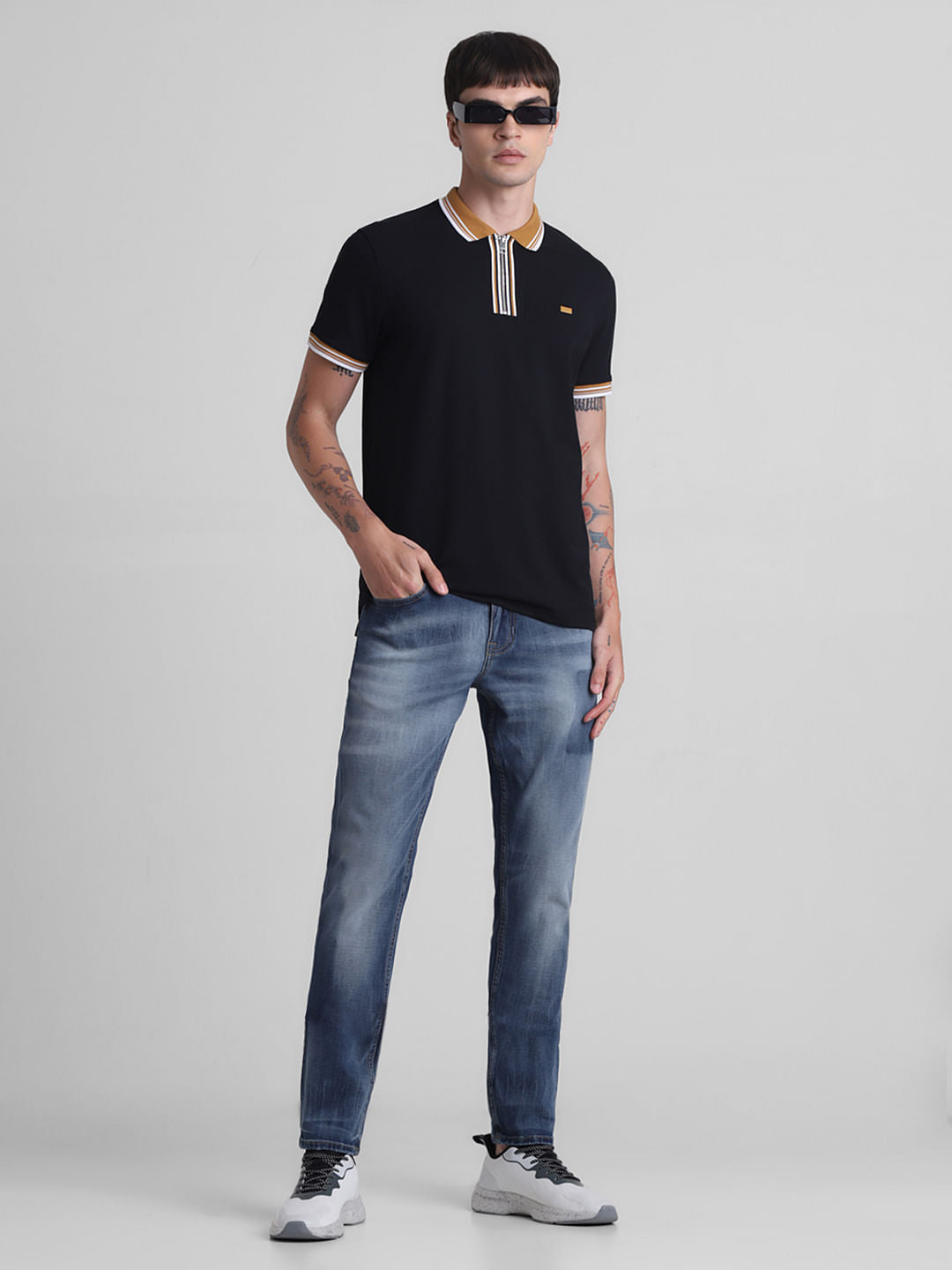 Blue Low Rise Glenn Slim Fit Jeans