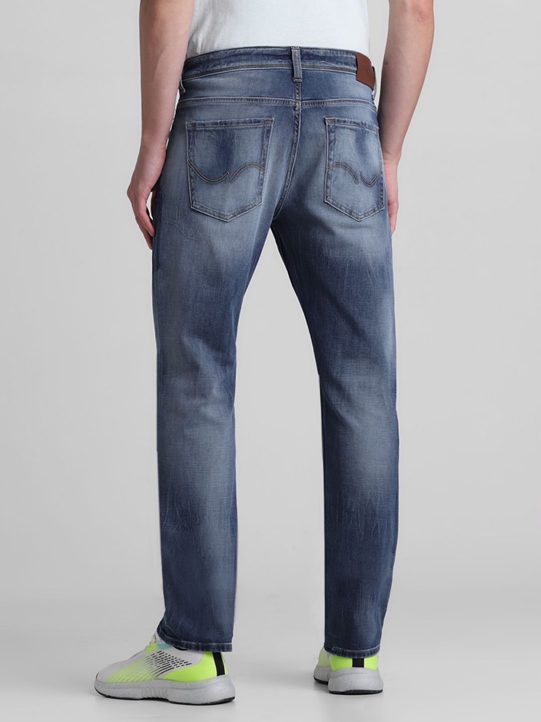 Light Blue Mid Rise Clark Regular Fit Jeans