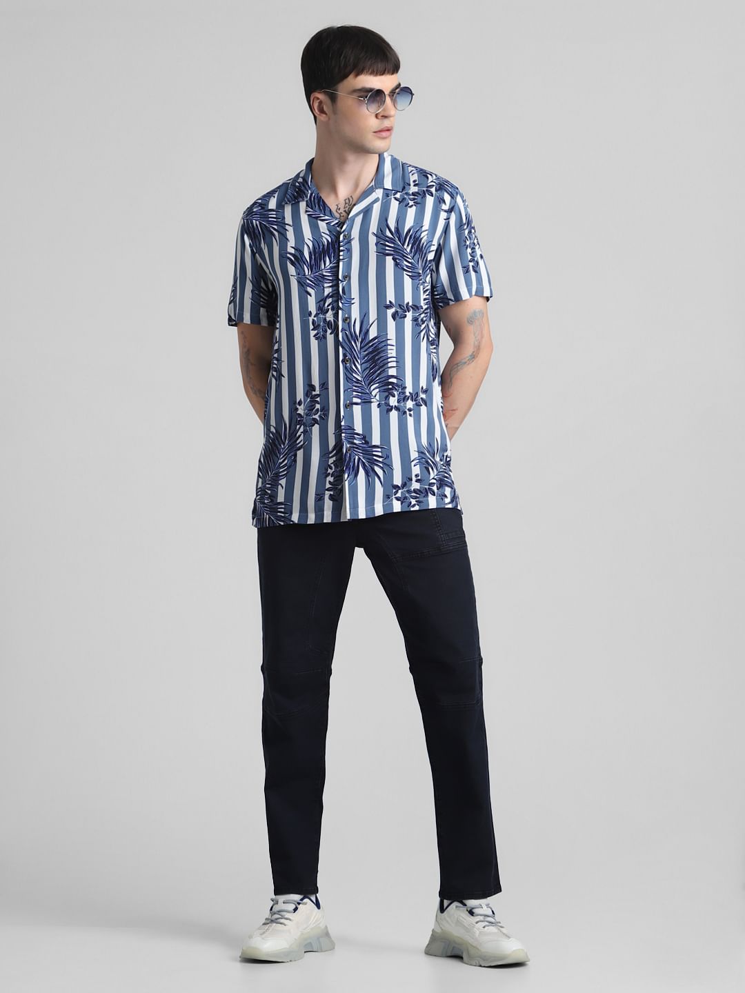 Dark Blue Low Rise Stan Anti Fit Jeans