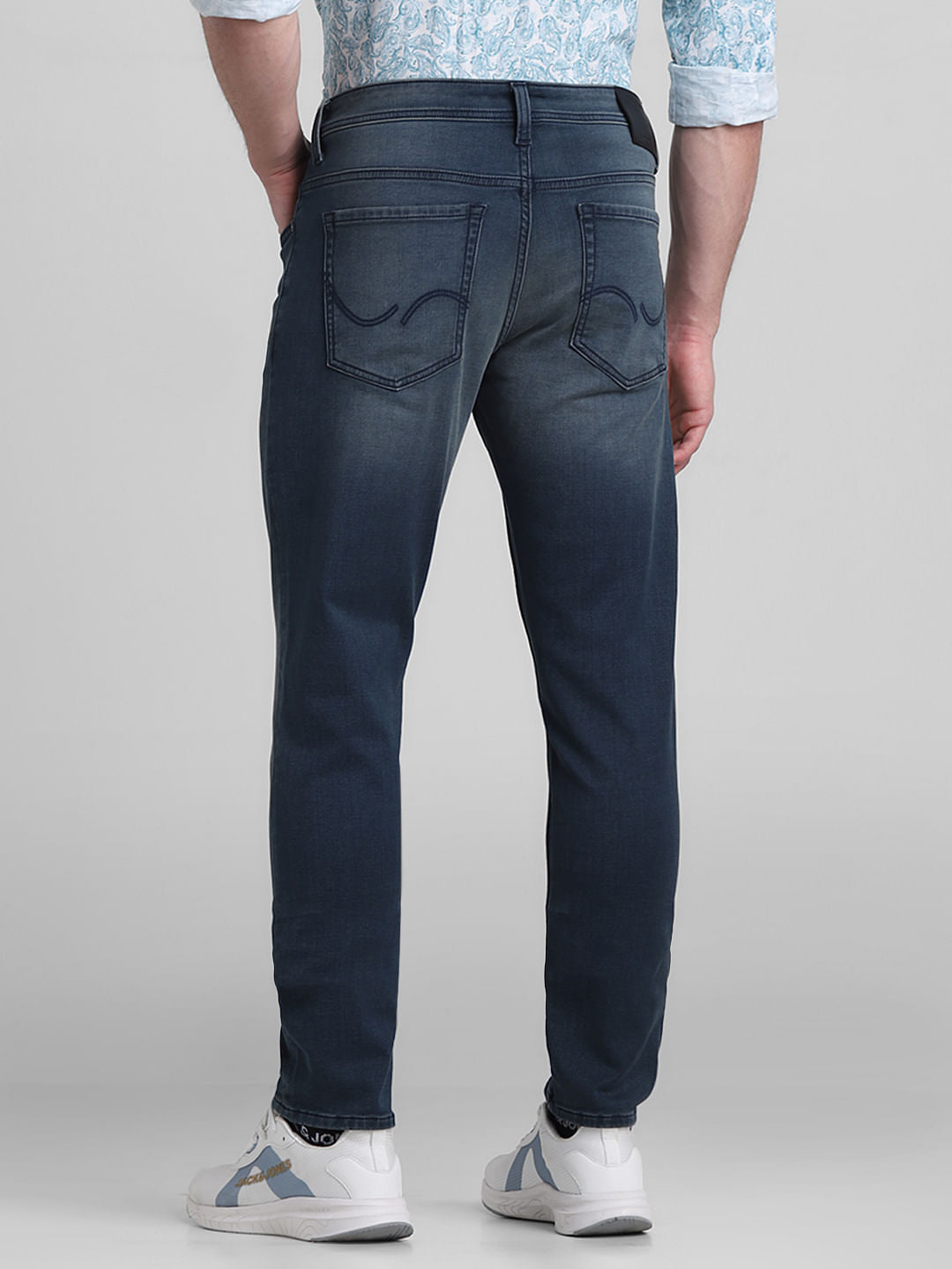 Dark Blue Low Rise Glenn Slim Fit Jeans