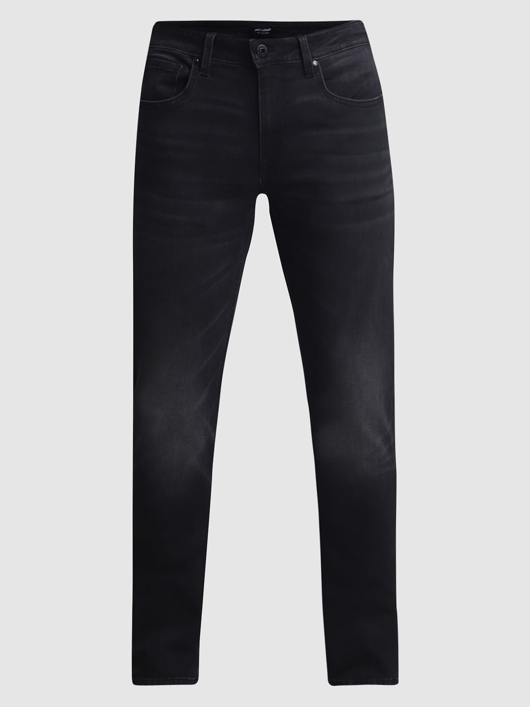 Black Mid Rise Clark Regular Fit Jeans