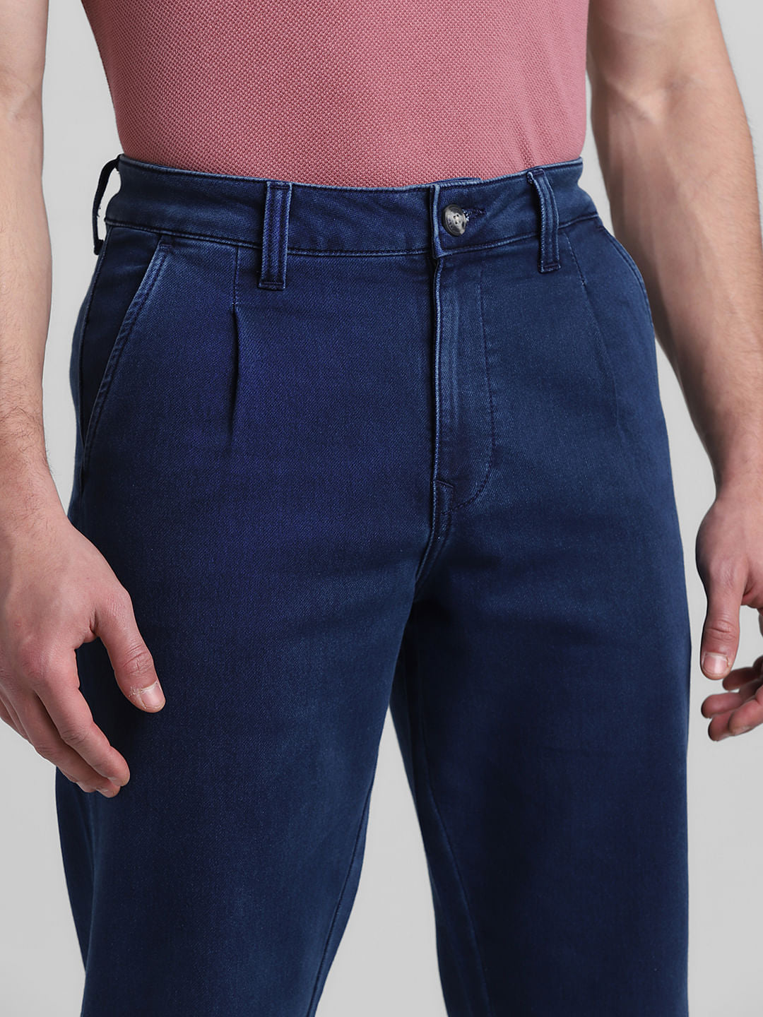 DARK Blue Low Rise Knit Anti Fit Jeans