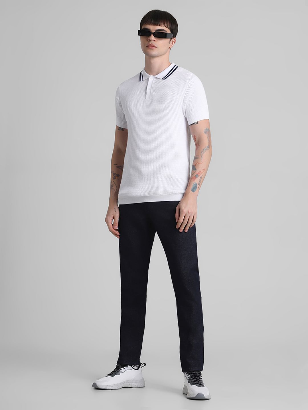 Dark Blue Low Rise Glenn Slim Fit Jeans
