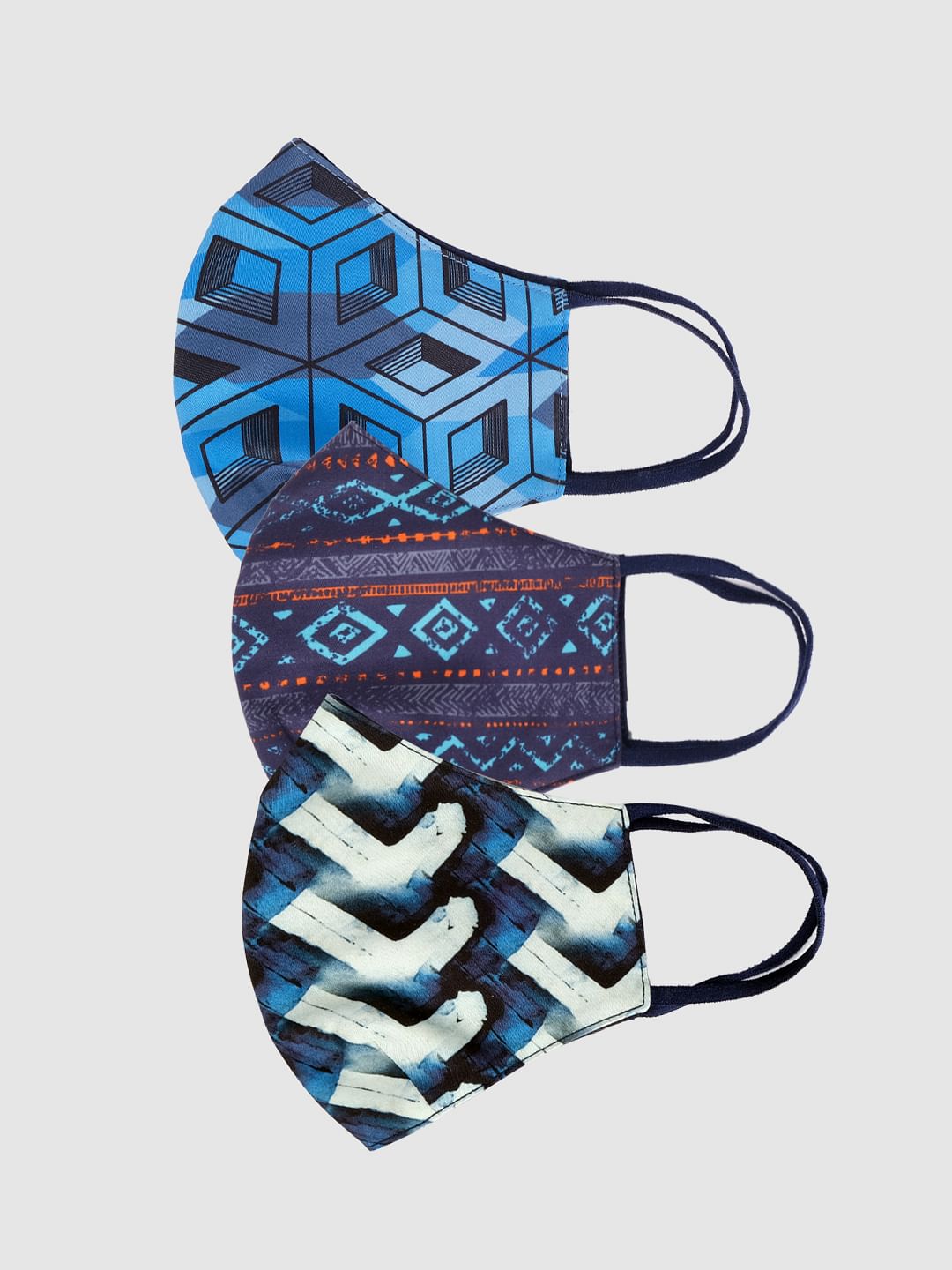 Pack of 3 Blue All Over Print B95 3PLY Mask