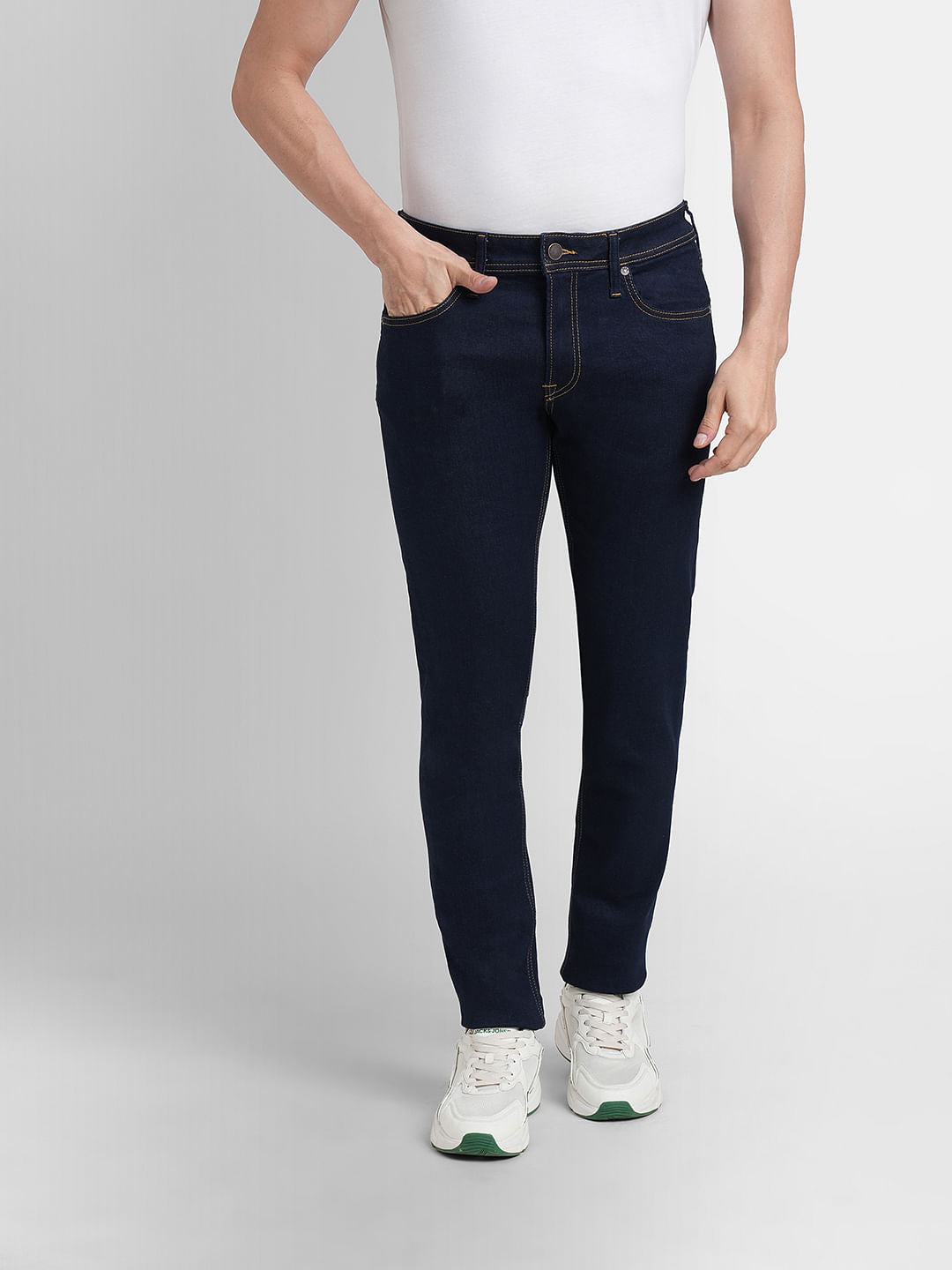 Dark Blue Low Rise Glenn Slim Fit Jeans