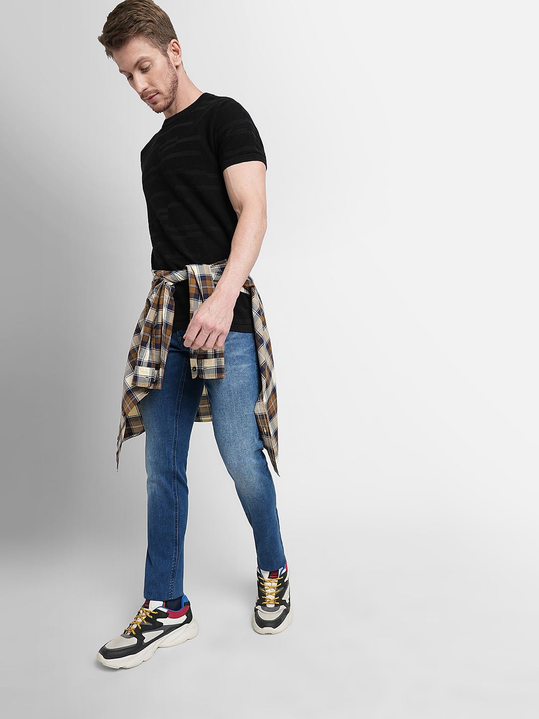Blue Low Rise Glenn Slim Fit Jeans