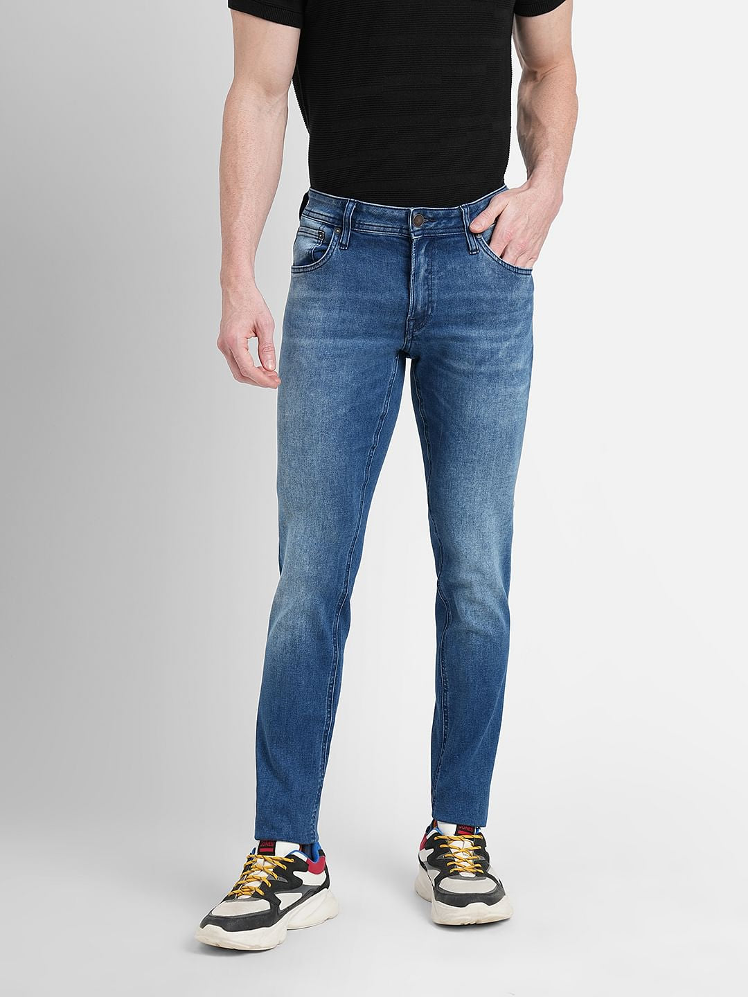 Blue Low Rise Glenn Slim Fit Jeans
