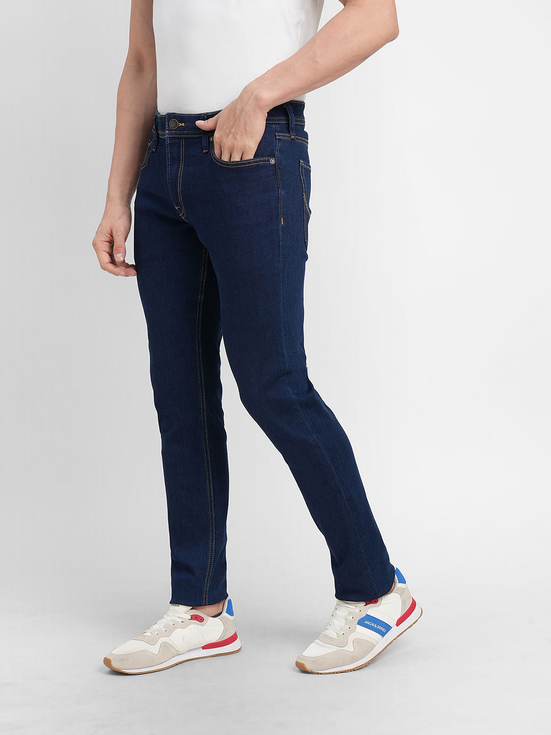 Dark Blue Low Rise Glenn Slim Fit Jeans