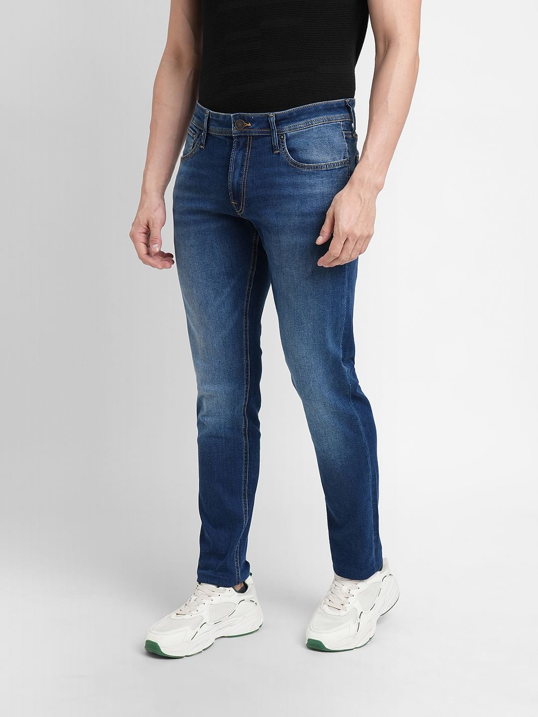 Dark Blue Low Rise Glenn Slim Fit Jeans