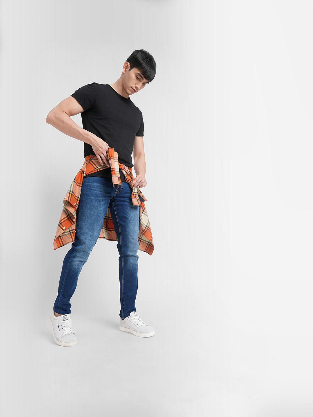 Dark Blue Low Rise Glenn Slim Fit Jeans