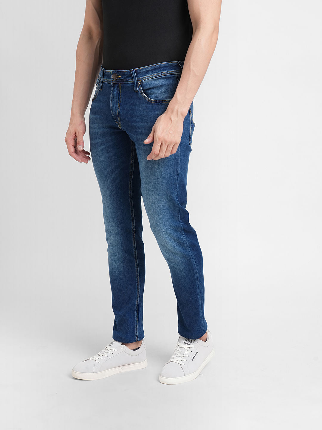 Dark Blue Low Rise Glenn Slim Fit Jeans