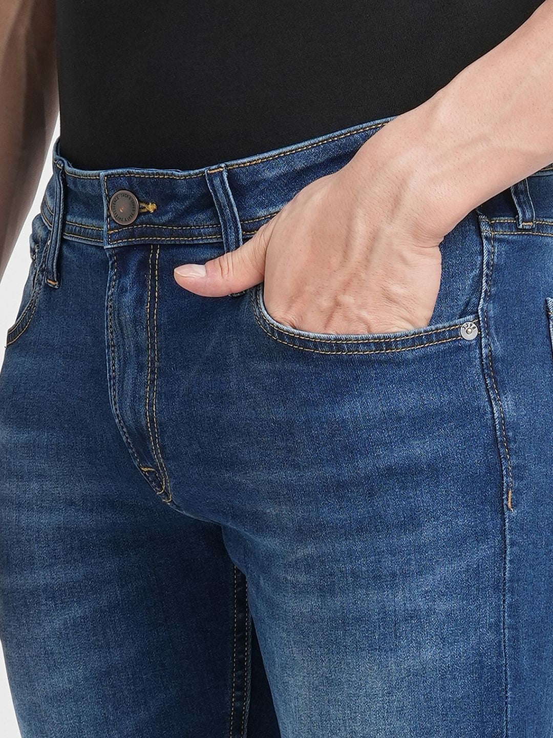 Dark Blue Low Rise Glenn Slim Fit Jeans