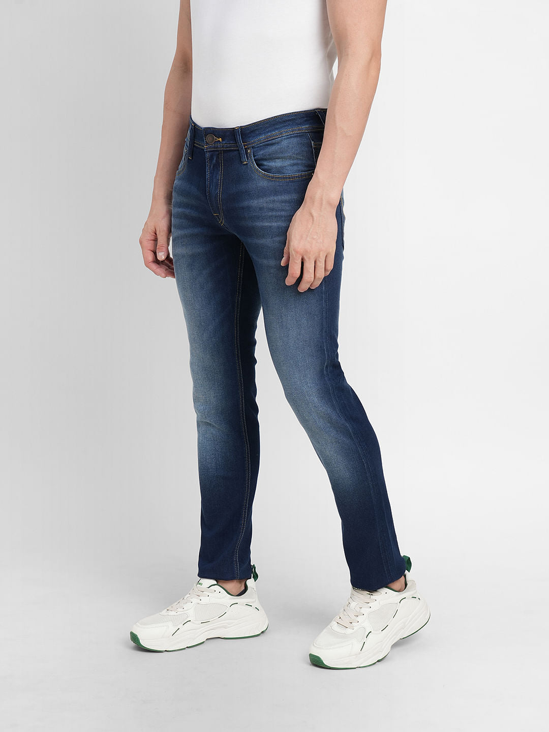 Dark Blue Low Rise Glenn Slim Fit Jeans
