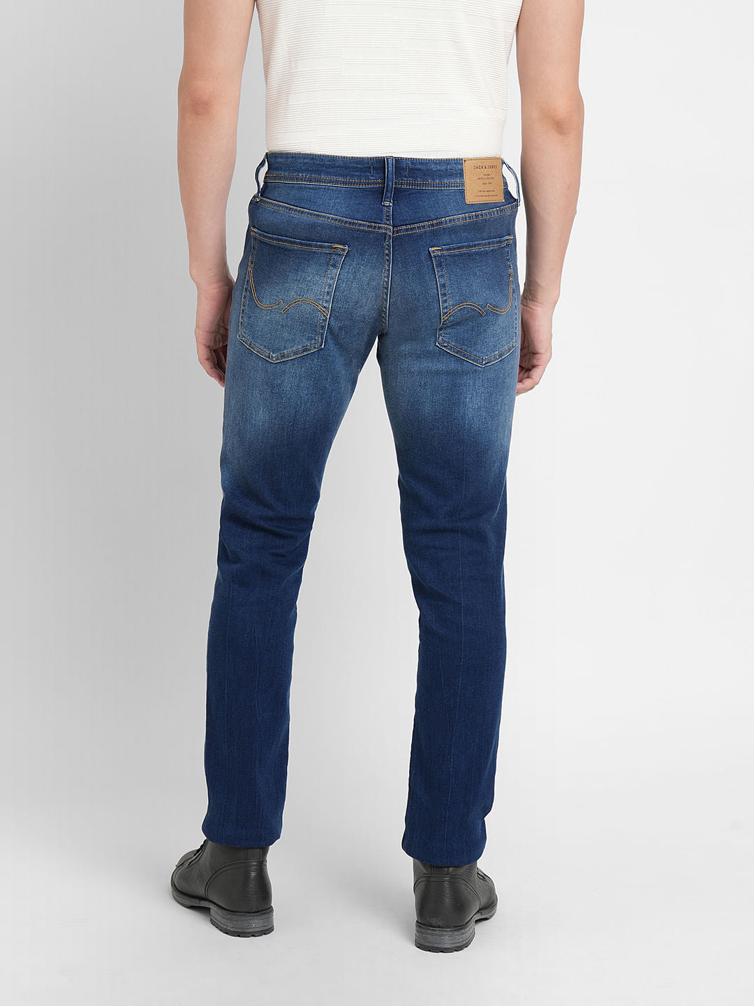 Dark Blue Low Rise Glenn Slim Fit Jeans