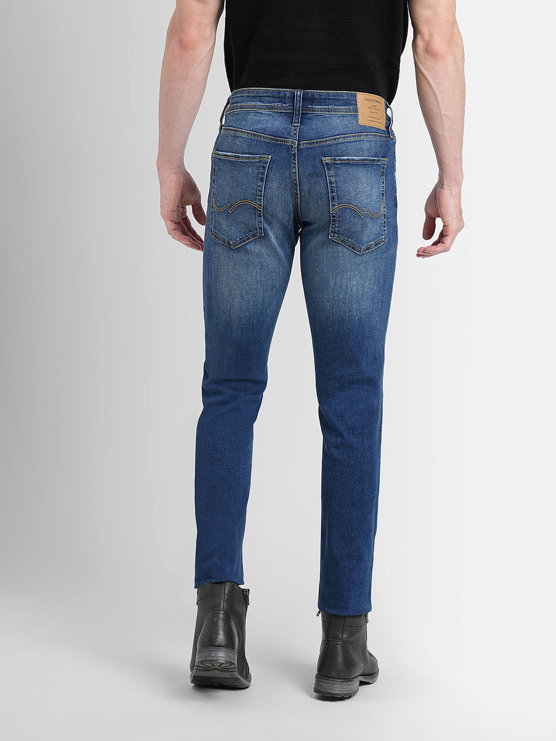 Dark Blue Low Rise Glenn Slim Fit Jeans