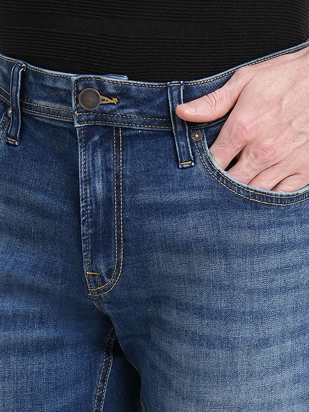 Dark Blue Low Rise Glenn Slim Fit Jeans