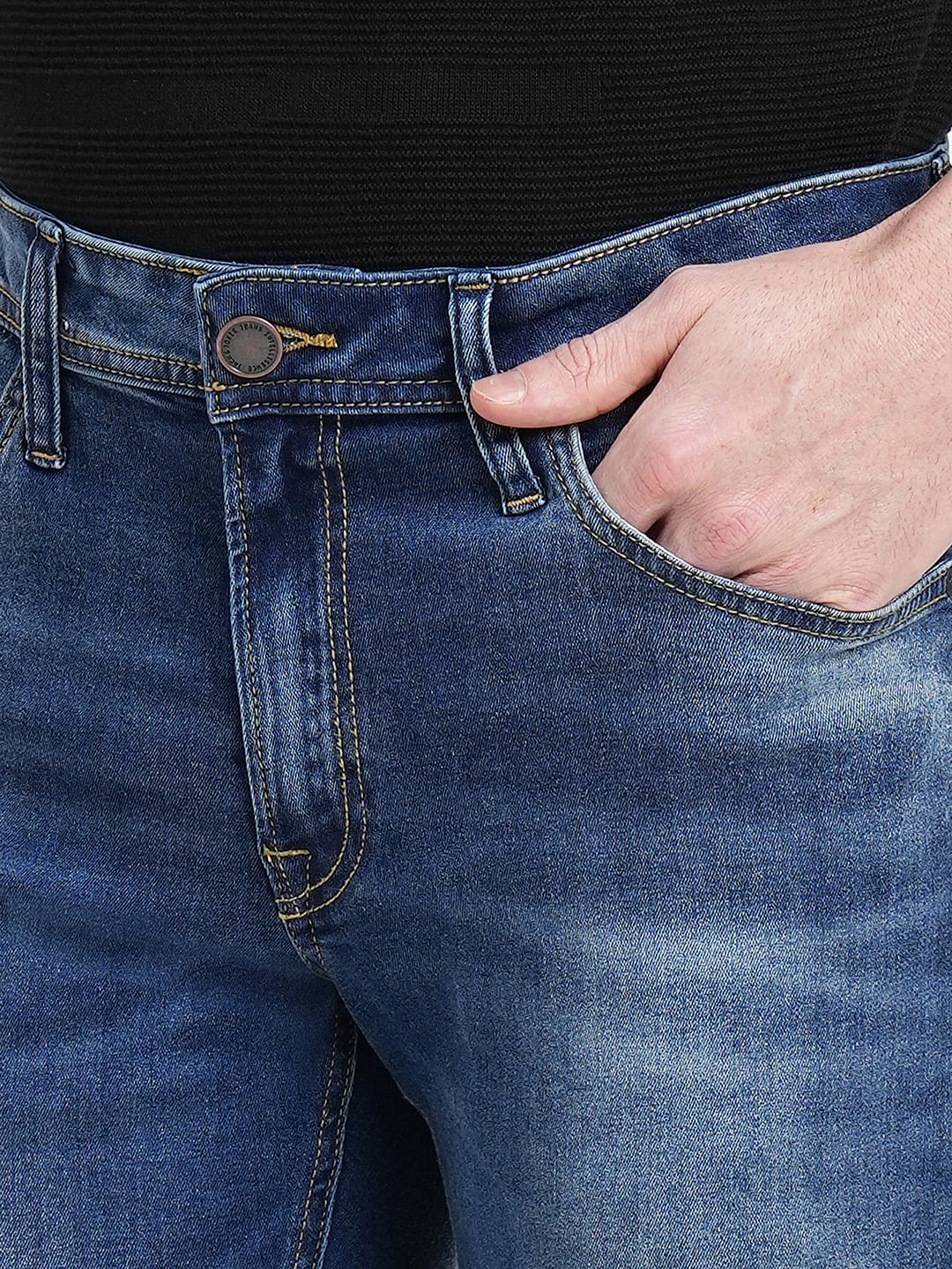 Dark Blue Low Rise Glenn Slim Fit Jeans