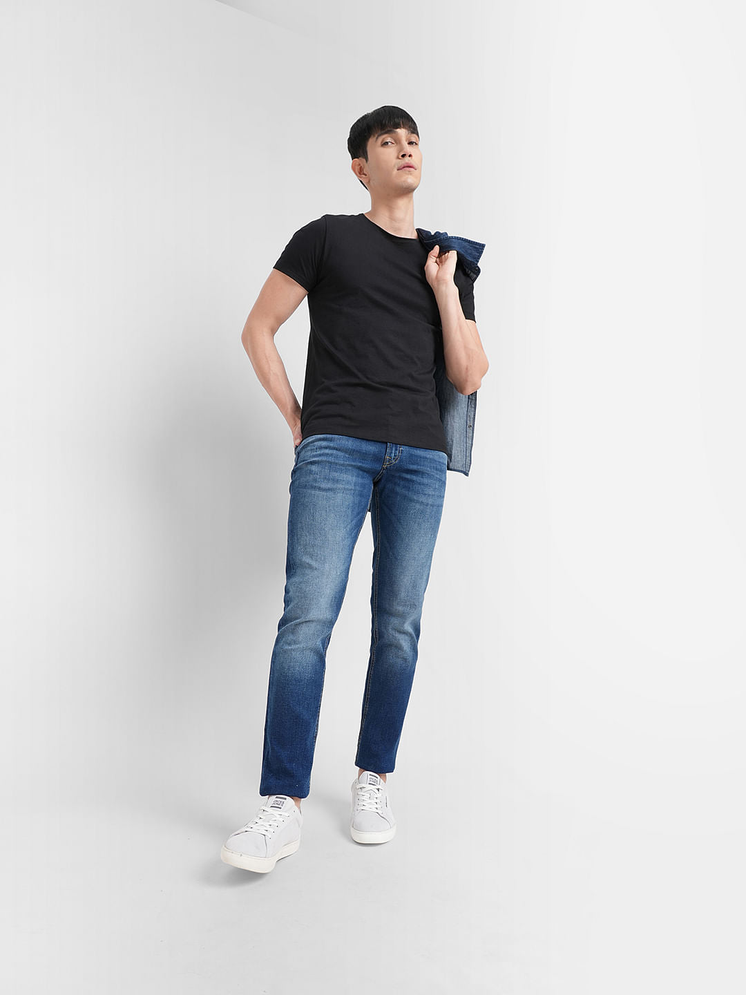 Blue Low Rise Glenn Slim Fit Jeans