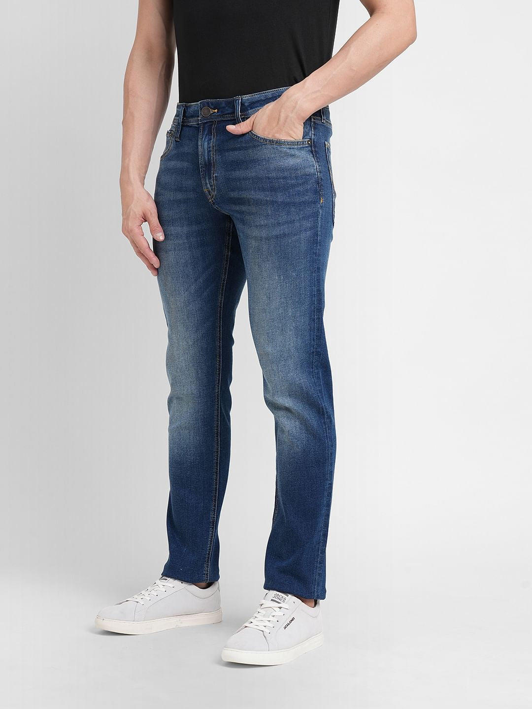 Blue Low Rise Glenn Slim Fit Jeans
