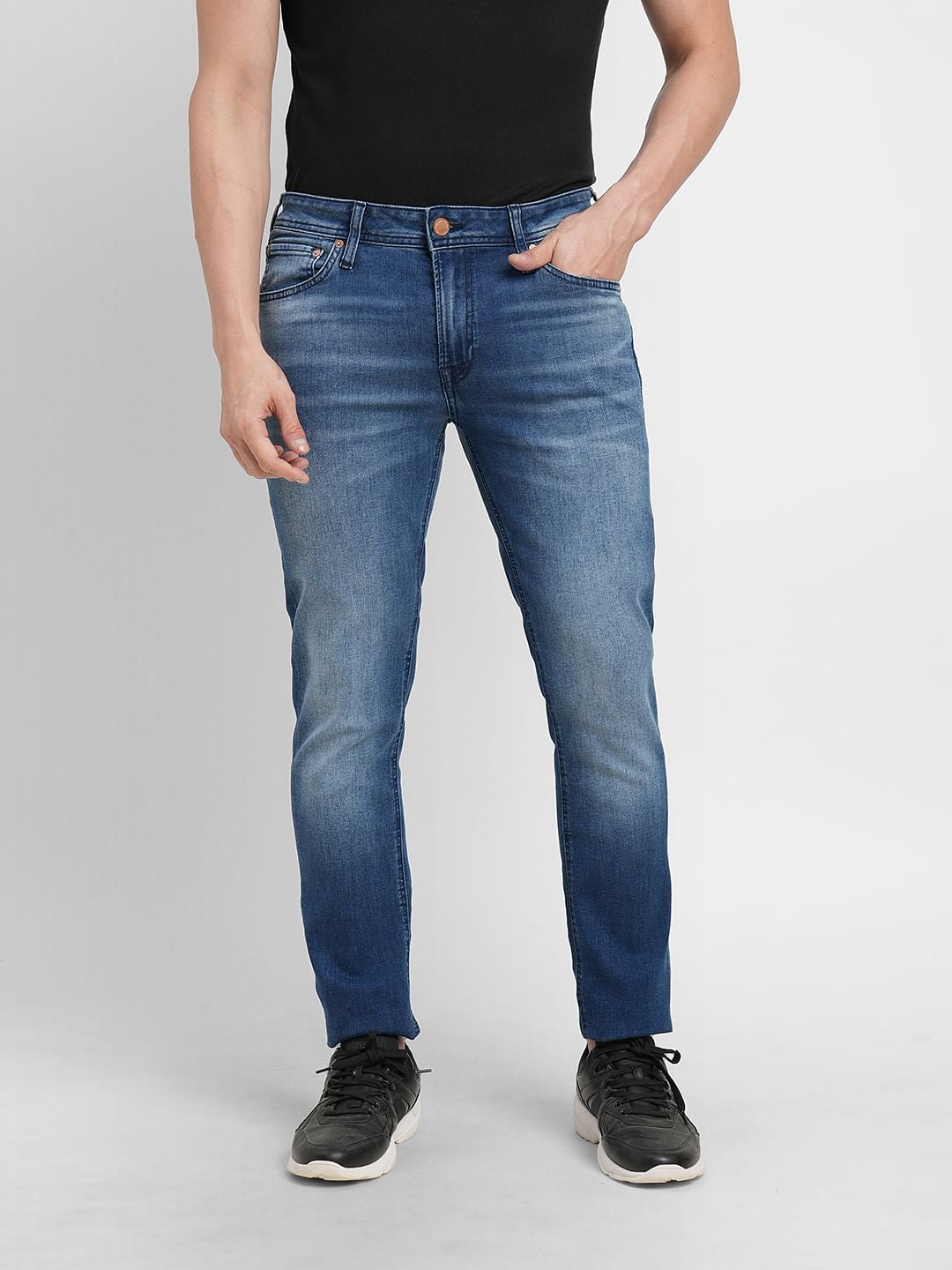 Blue Low Rise Ben Skinny Fit Jeans