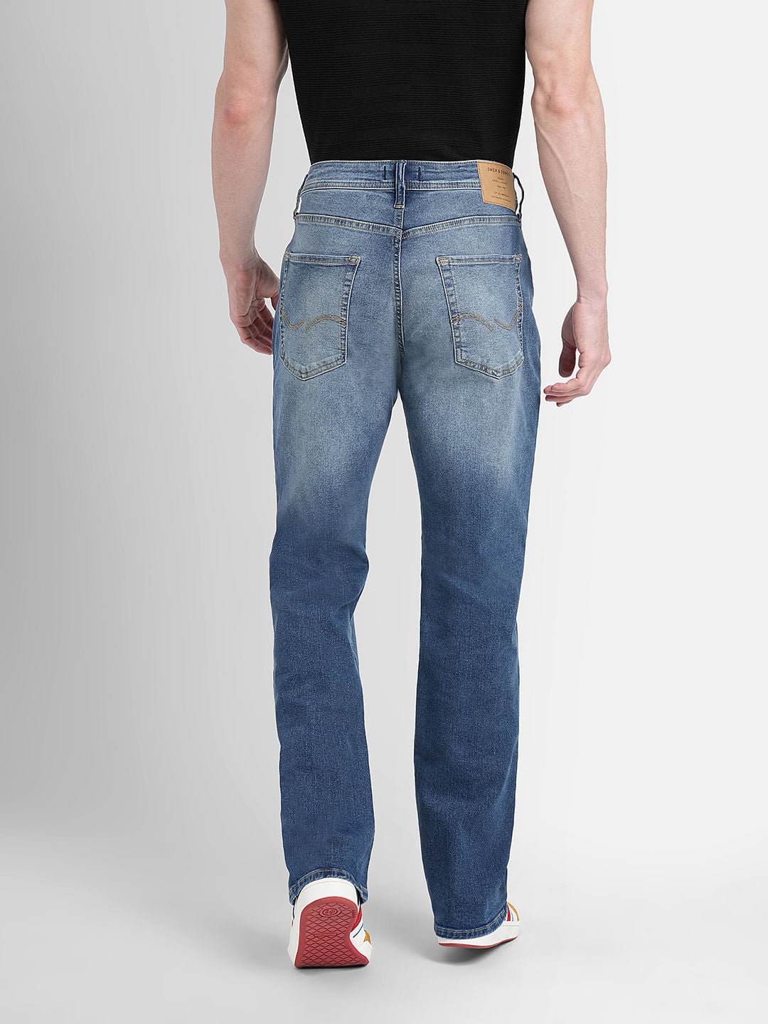 Dark Blue High Rise Washed Ray Bootcut Jeans