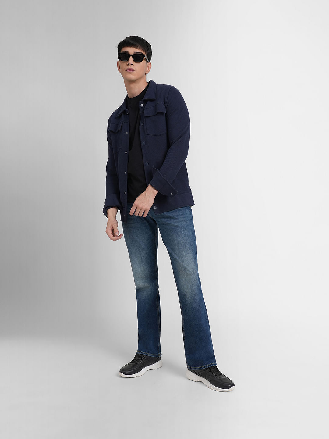 Dark Blue High Rise Bootcut Jeans - 28/30