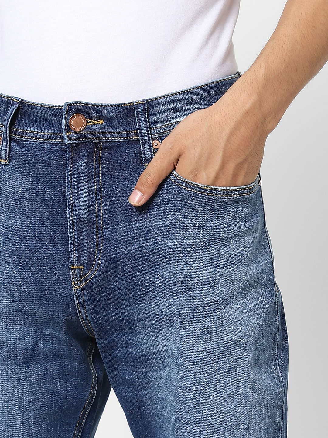Blue High Rise Bootcut Jeans