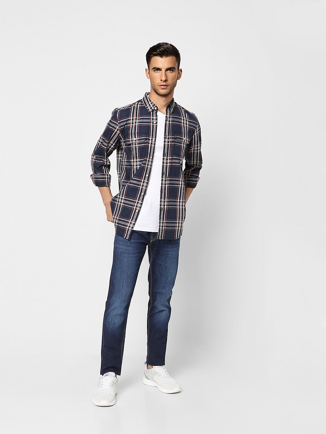 Dark Blue Low Rise Ben Skinny Jeans - 28/30