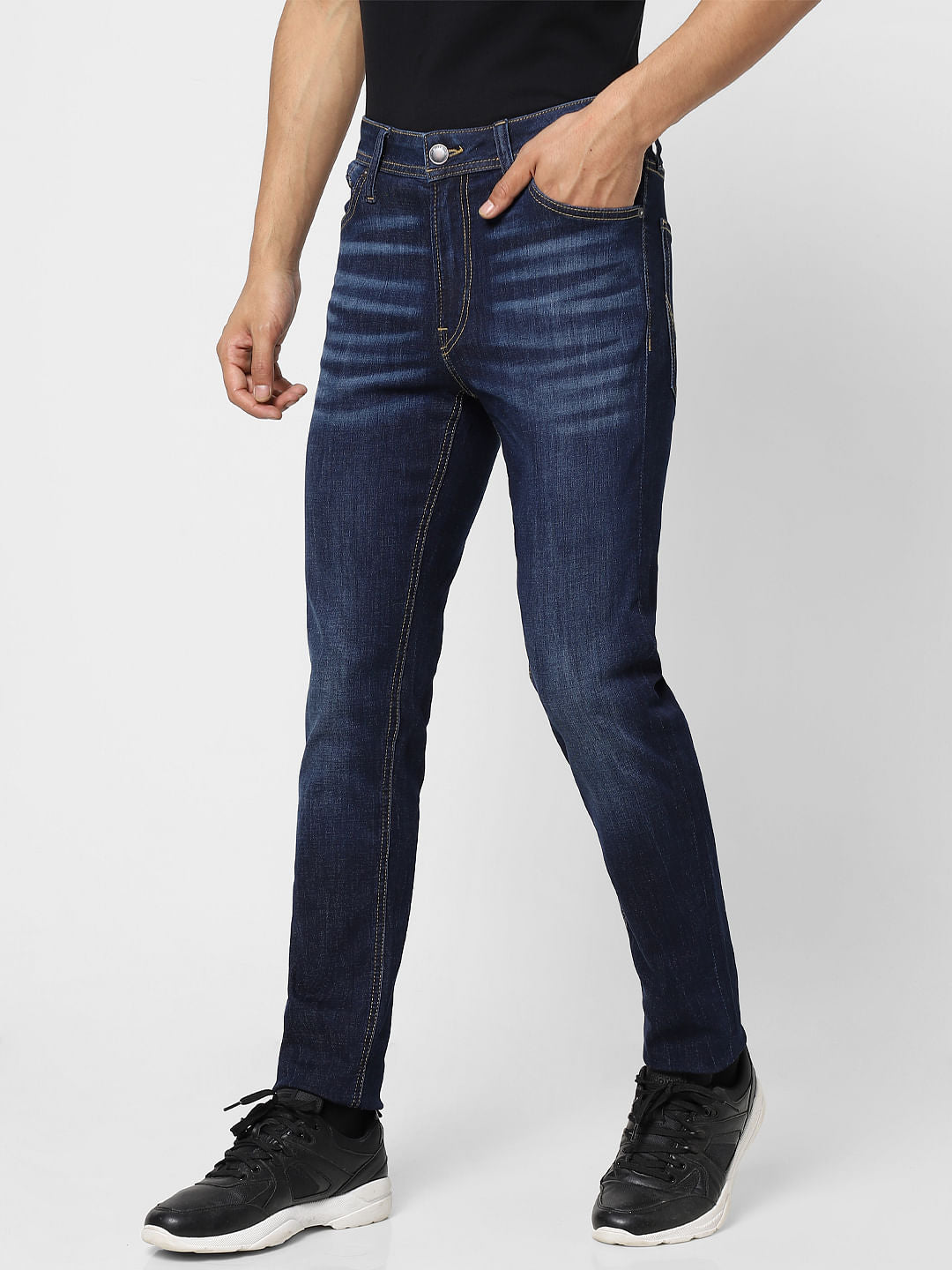 Dark Blue Low Rise Ben Skinny Jeans