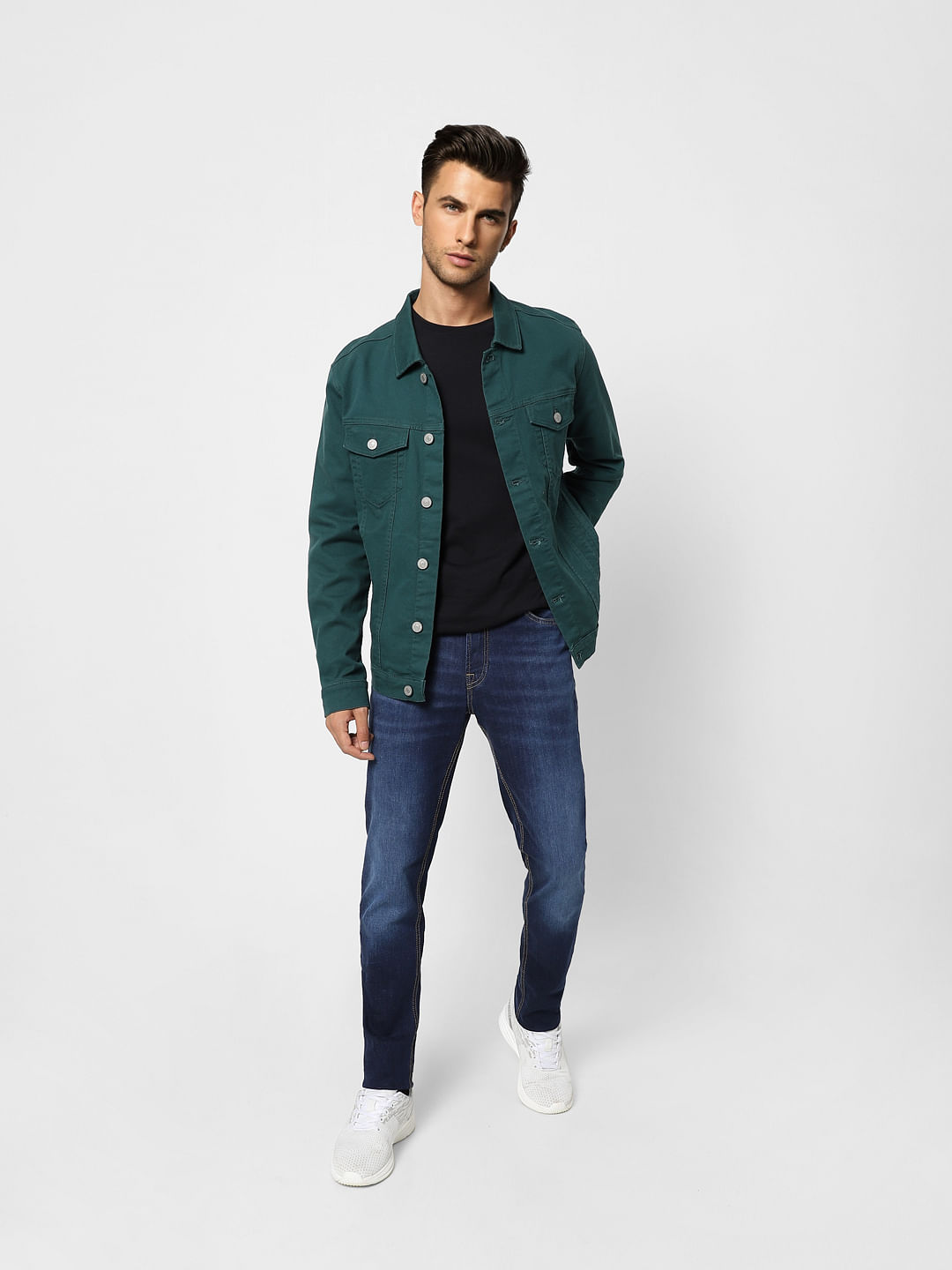 Dark Blue Low Rise Washed Ben Skinny Jeans