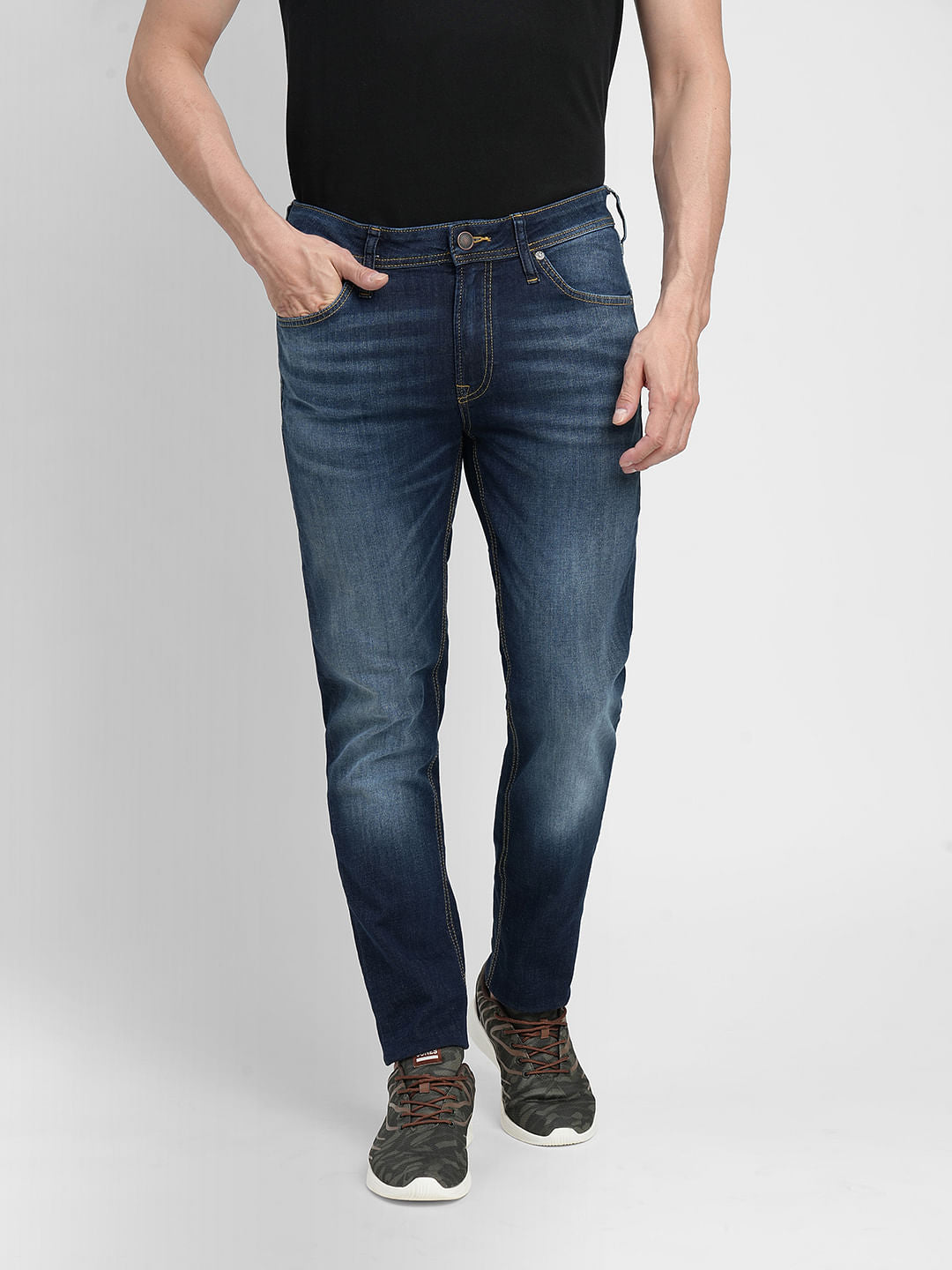 Dark Blue Low Rise Ben Skinny Jeans