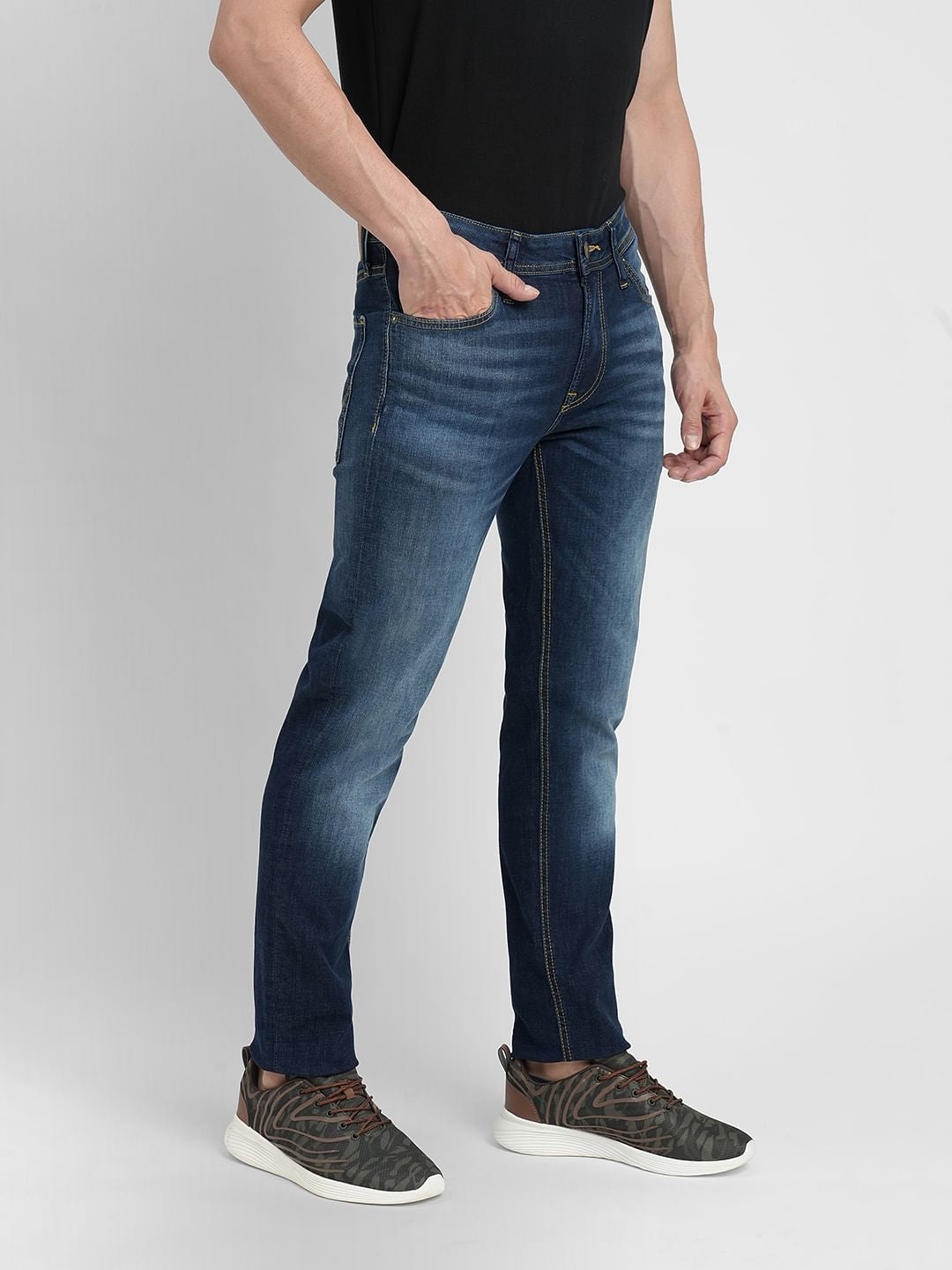 Dark Blue Low Rise Ben Skinny Jeans