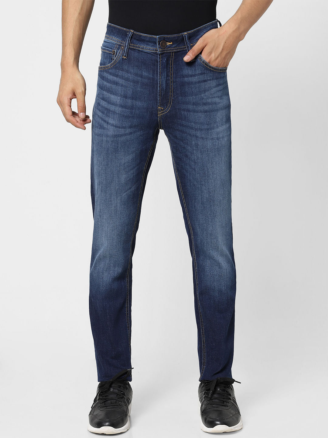 Blue Low Rise Faded Ben Skinny Jeans