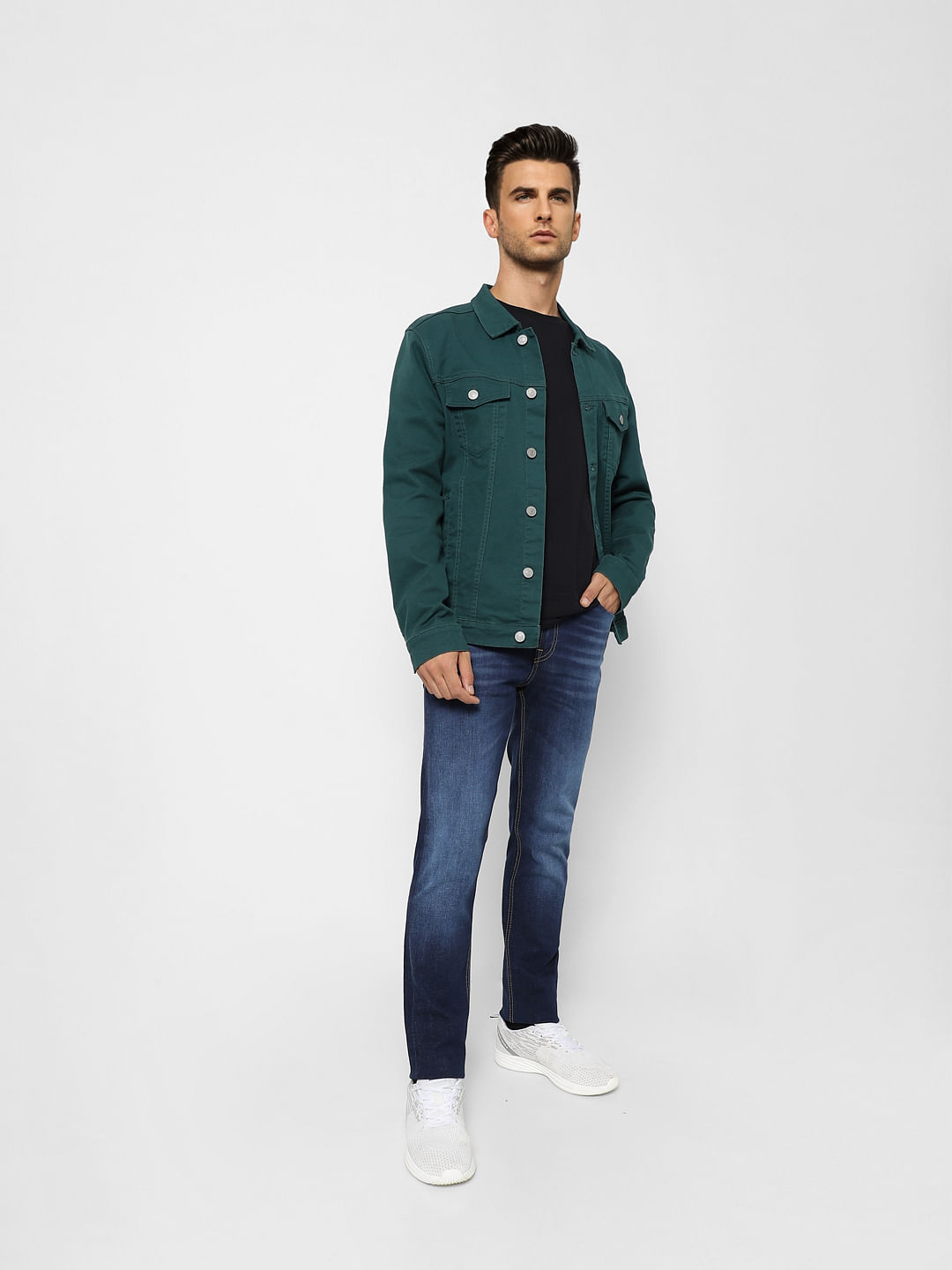 Dark Blue Low Rise Faded Ben Skinny Jeans