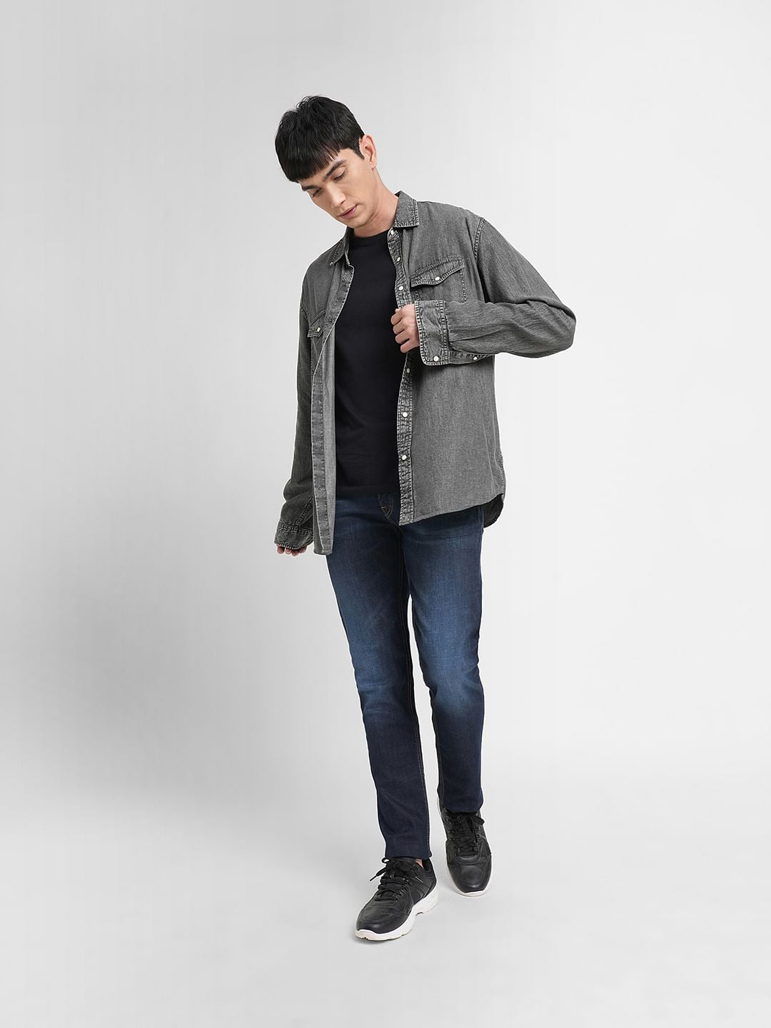 Dark Blue Low Rise Ben Skinny Jeans