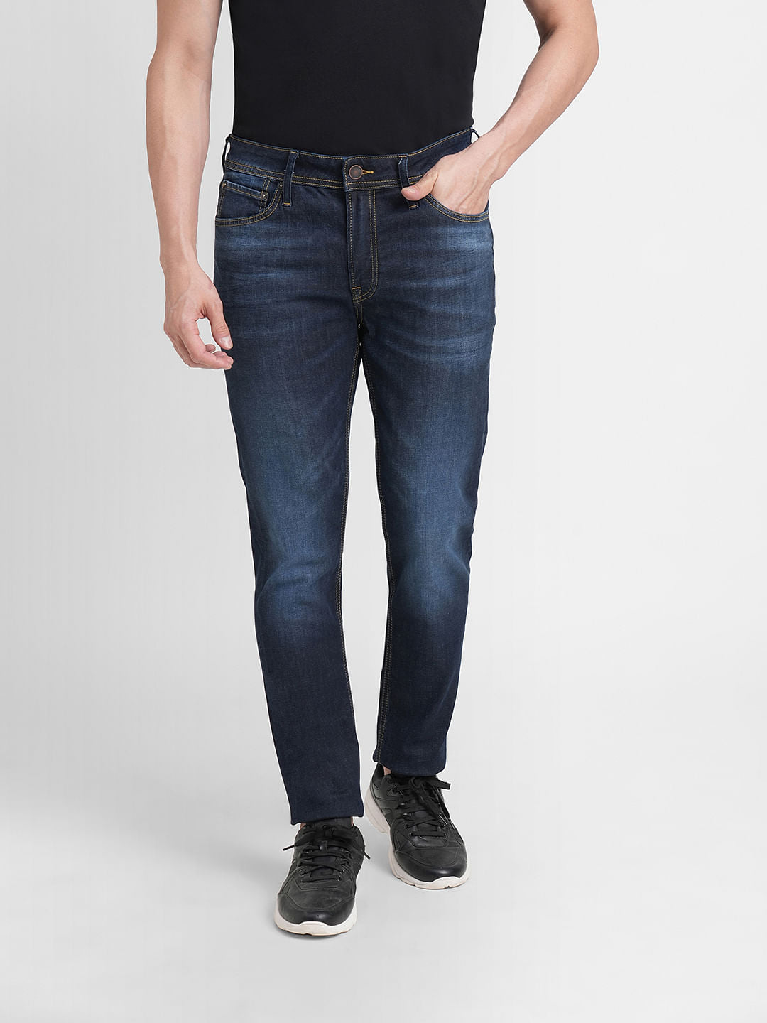 Dark Blue Low Rise Ben Skinny Jeans