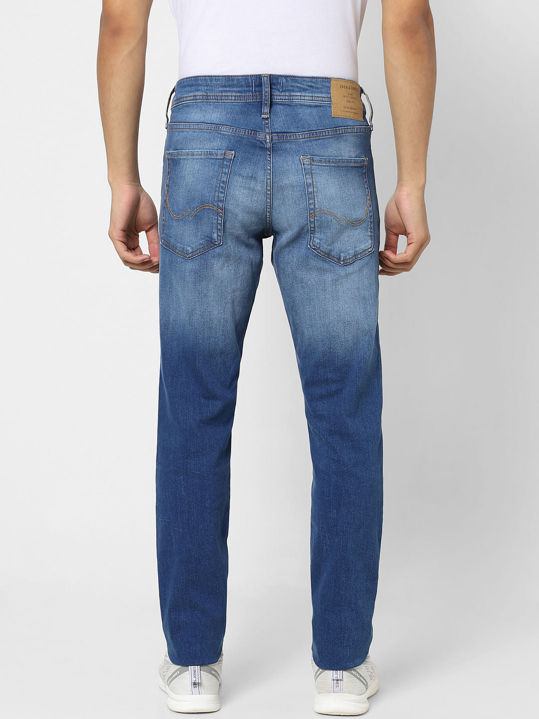 Light Blue Low Rise Washed Slim Jeans