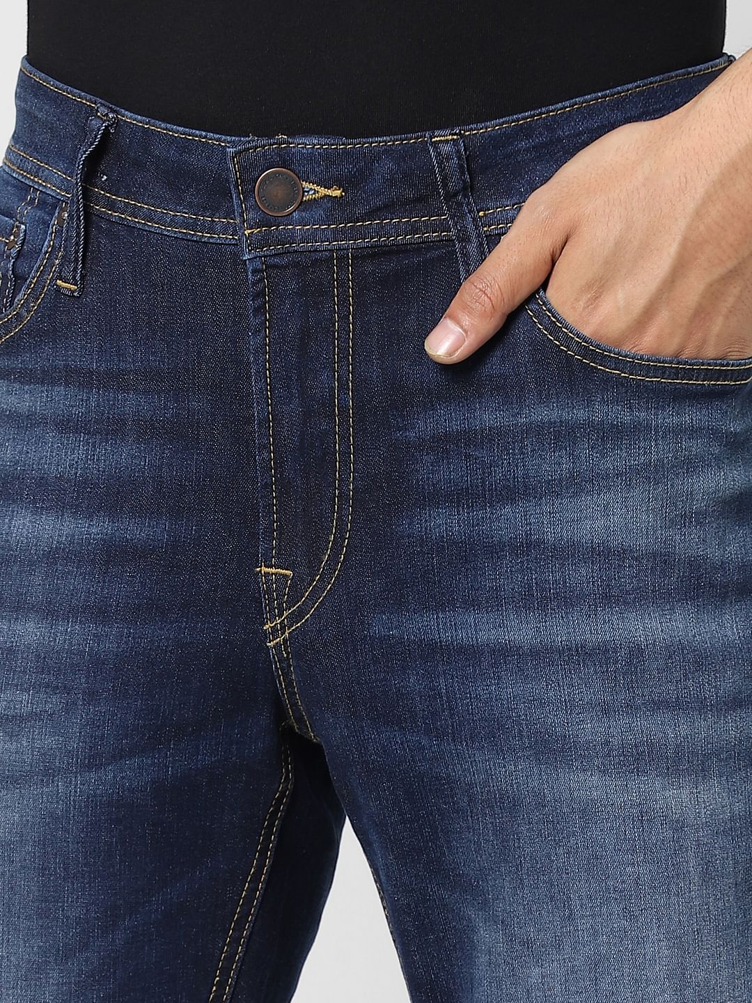 Dark Blue Low Rise Ben Skinny Jeans