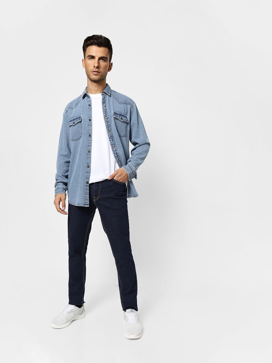 Dark Blue Low Rise Ben Skinny Jeans - 28/30