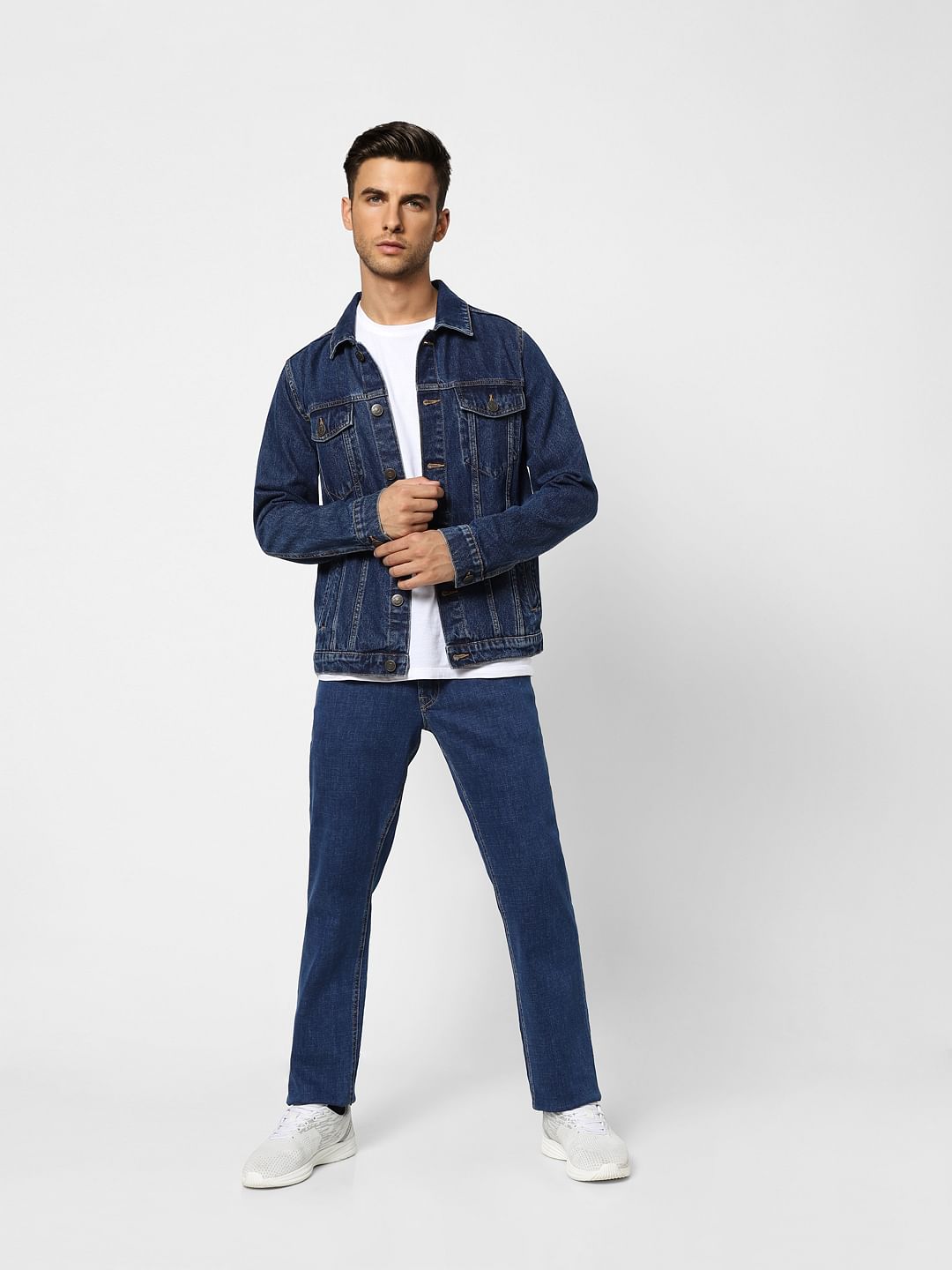 Blue Mid Rise Clark Regular Fit Jeans - 28/30