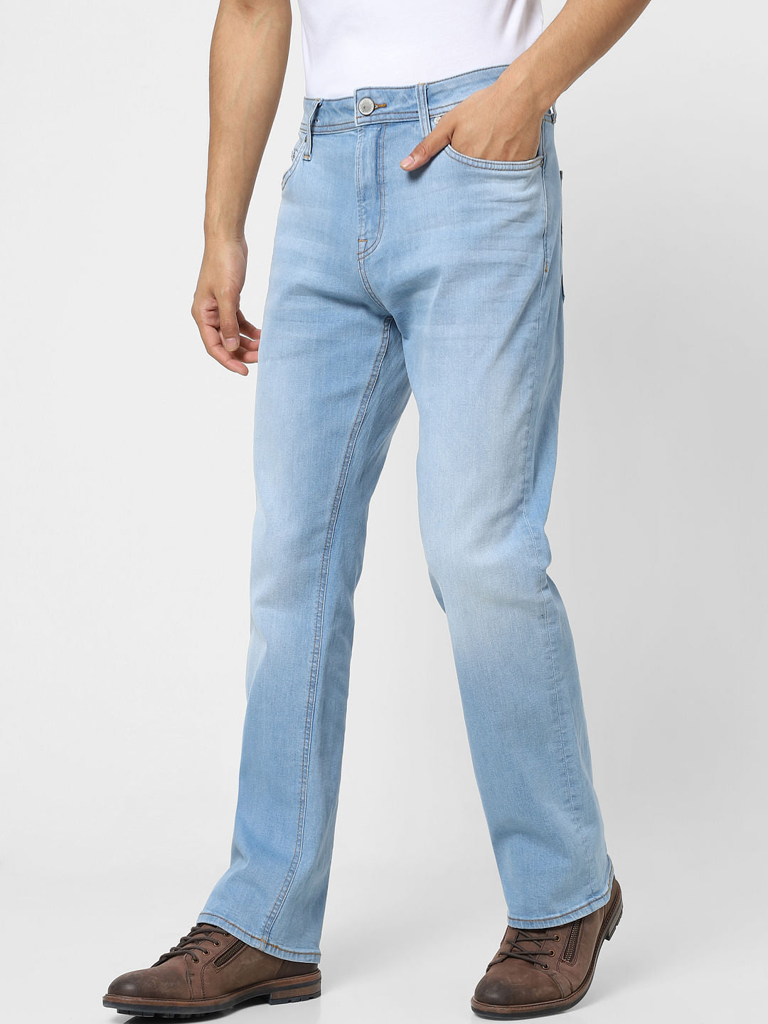 Light Blue High Rise Bootcut Jeans