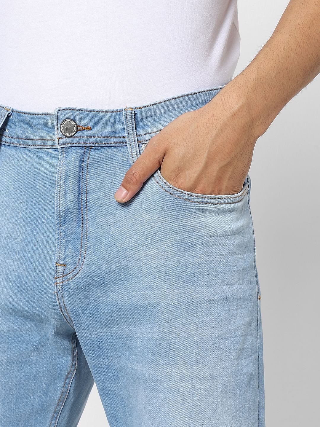 Light Blue High Rise Bootcut Jeans