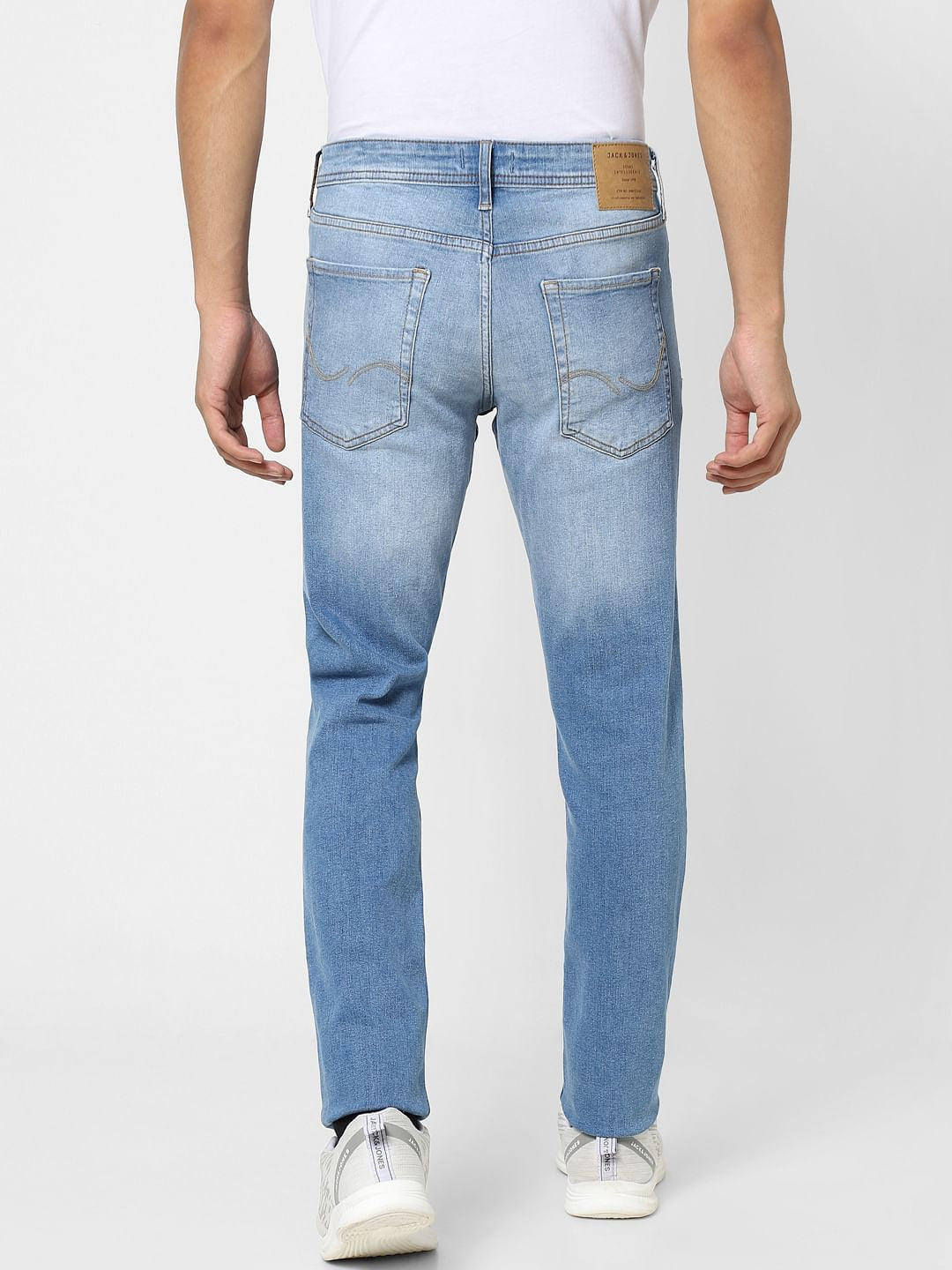 Light Blue Low Rise Distressed Glenn Slim Jeans